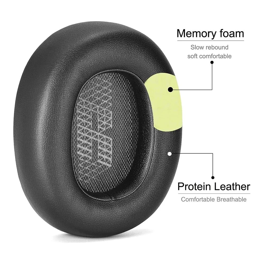 Cuscinetti auricolari di ricambio Cuscinetti auricolari in memory foam per JBL E65 E65BTNC/Duet NC/Live 650BTNC Live 660 BTNC Accessori per cuffie
