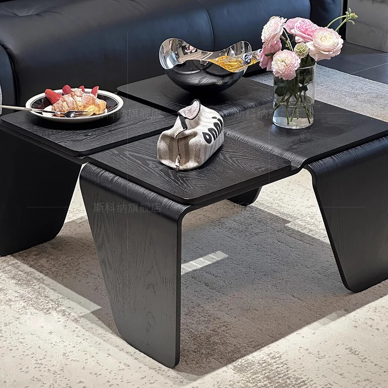 

Designer Nordic Coffee Table Decoration Modern Living Room Wood Coffee Table Center Unique Mesa Auxiliar Postmodern Furniture