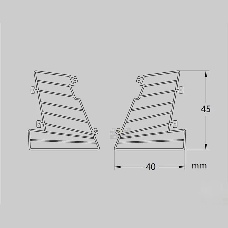 1 Pair 1:14th Scale Headlights Protecting Mask Light Net for Tamiya RC Truck Tipper VOLVO FH16 750 56360 Car DIY Parts