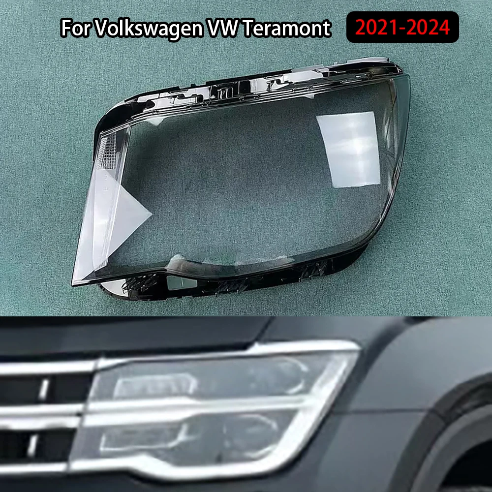 For Volkswagen VW Teramont 2021-2024 Headlight Transparent Shell Headlamp Cover Lens Plexiglass Replace The Original Lampshade