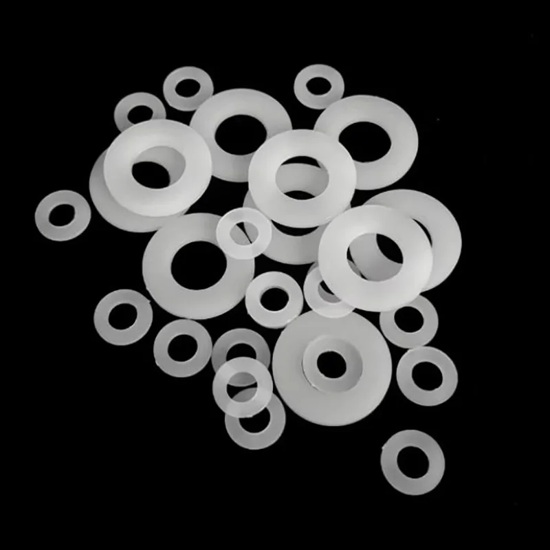 M2 M2.5 M3 M4 M4 M5 M6 M8 M10 M12 M14 M16 M18 M19 Arandela plana de nailon blanco