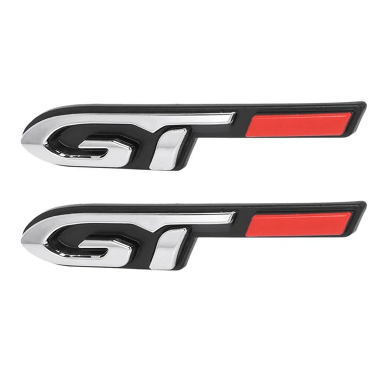 2 Pcs Cool 3D Car Style Sticker Gt Design Replacement Accessories For Peugeot Fashion Car Door Sticker