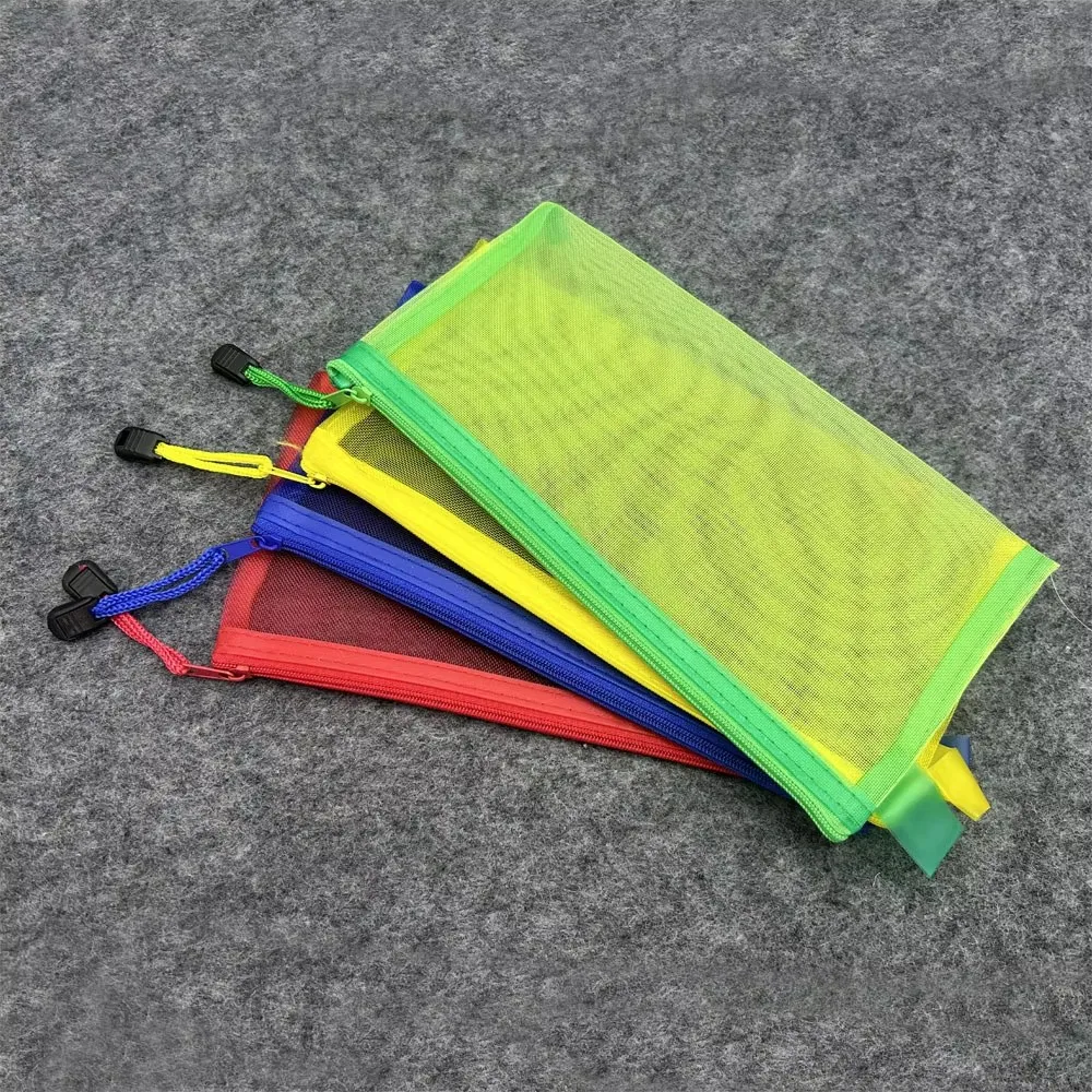

10pcs Mesh Storage Bags Pockets Zipper Folders Notebook Document Stationery File Filing Bag School Office Folder Organizer