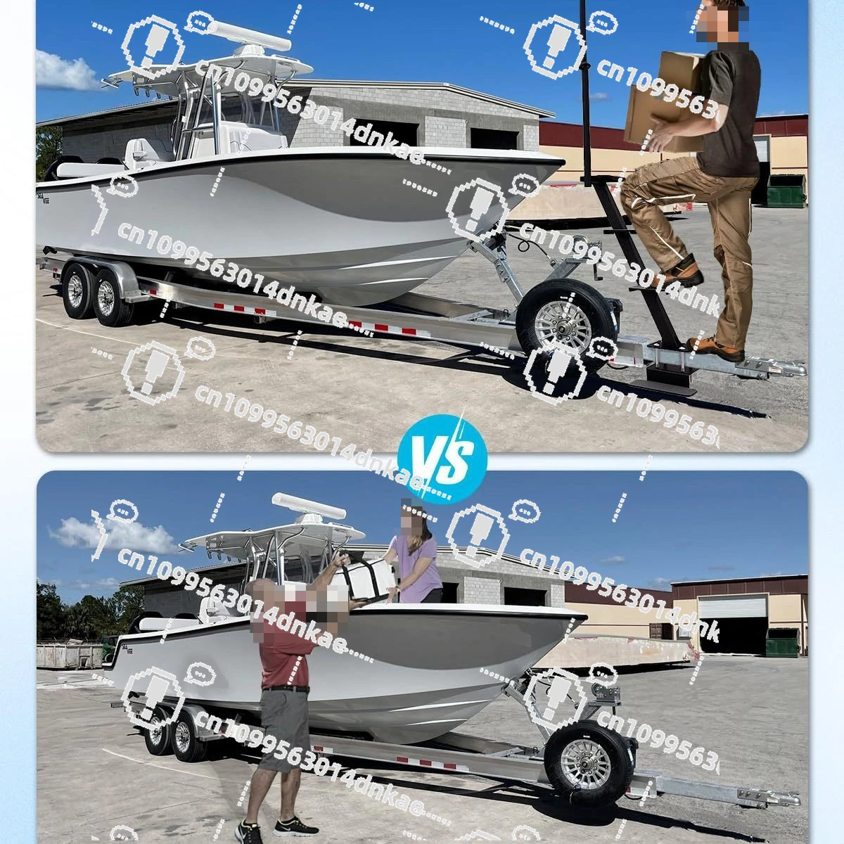 Heavy Duty Marine Trailer Pedals with Handles and Non-slip Surface, with Most Deep V Trailers