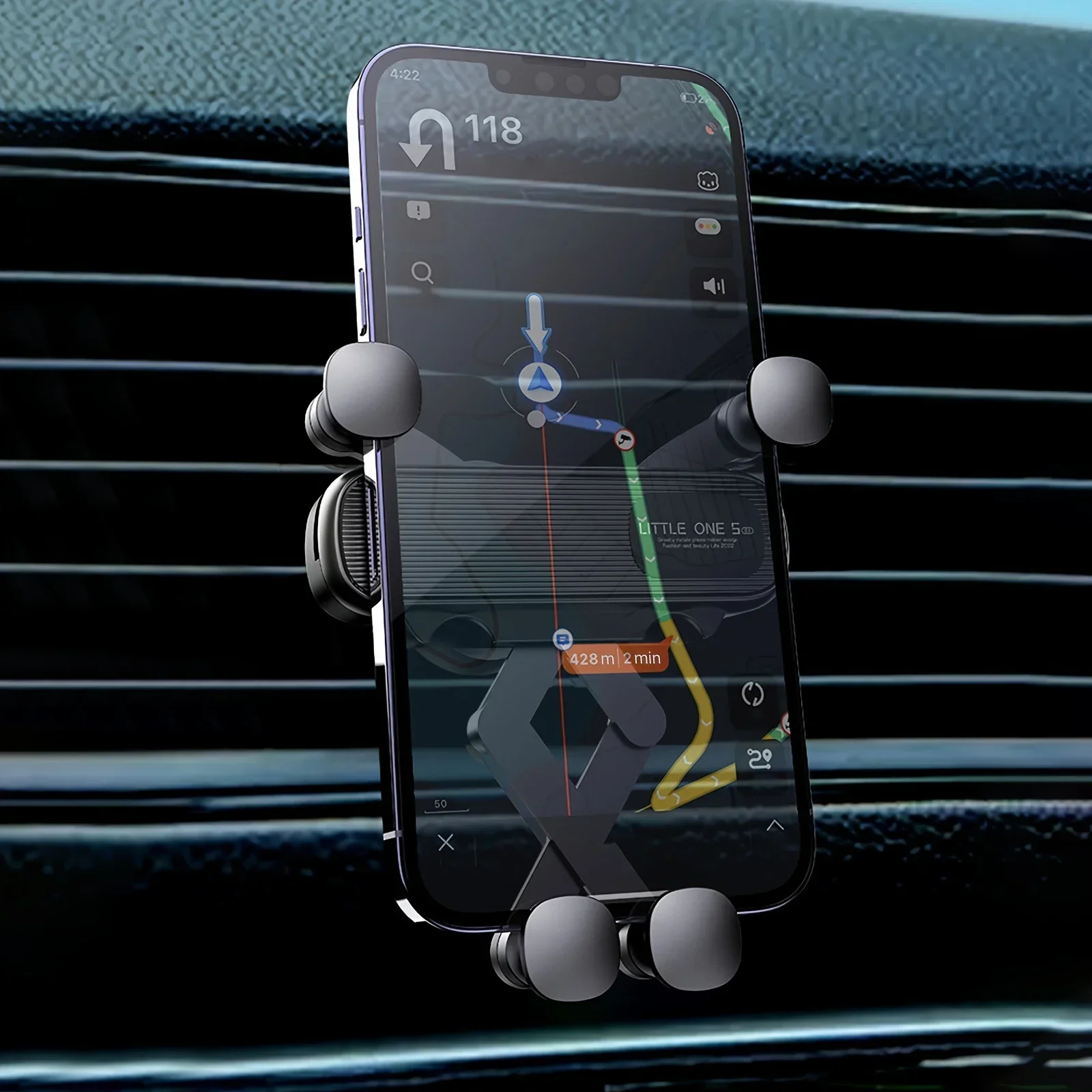 Universal Amagi Car Mount For Mobile Phones Designed To Be Clipped Onto The Horizontal Vertical Or Slanted Air Vents In Securely