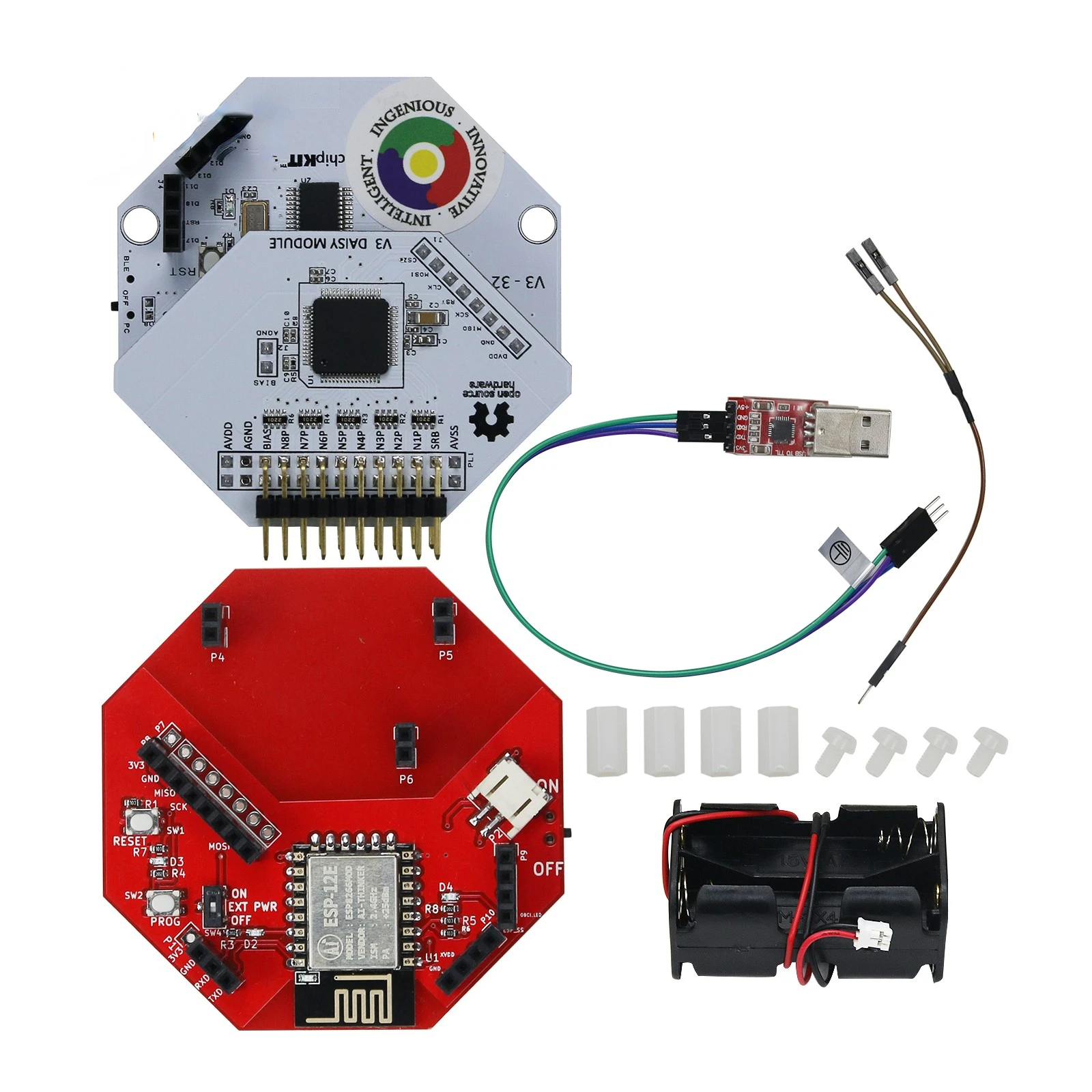 OpenBCI V3-Módulo eléctrico para Arduino EEG brain, compatible con código abierto, 8/16 canales, versión Wifi / Bluetooth