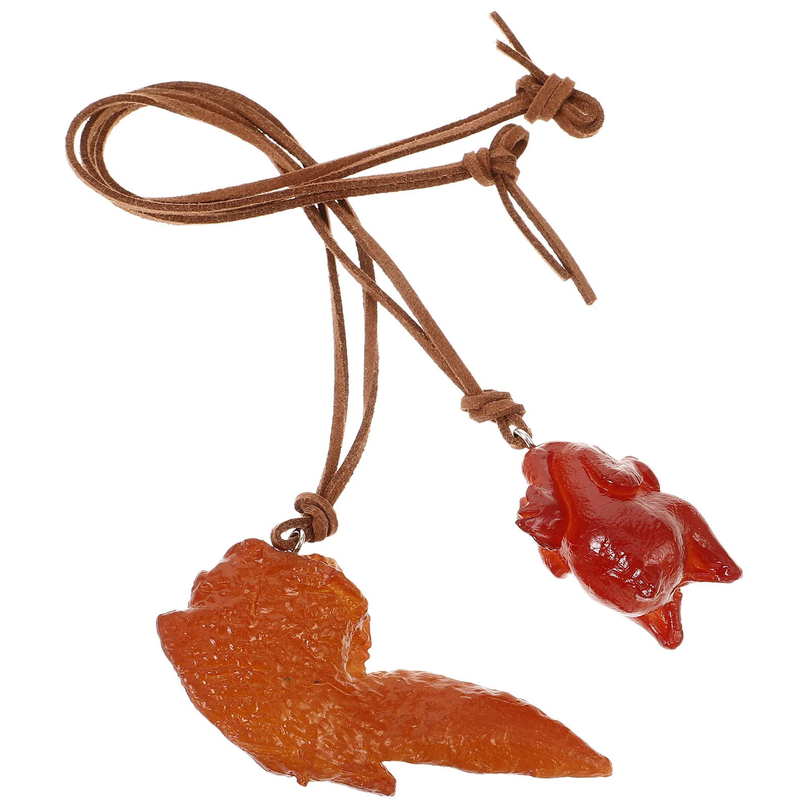 

2Pcs Simulated Chicken Wings Car Hanging Ornament Sturdy Resin Material Hanging Car Accessories for Rear View Mirror Decor and