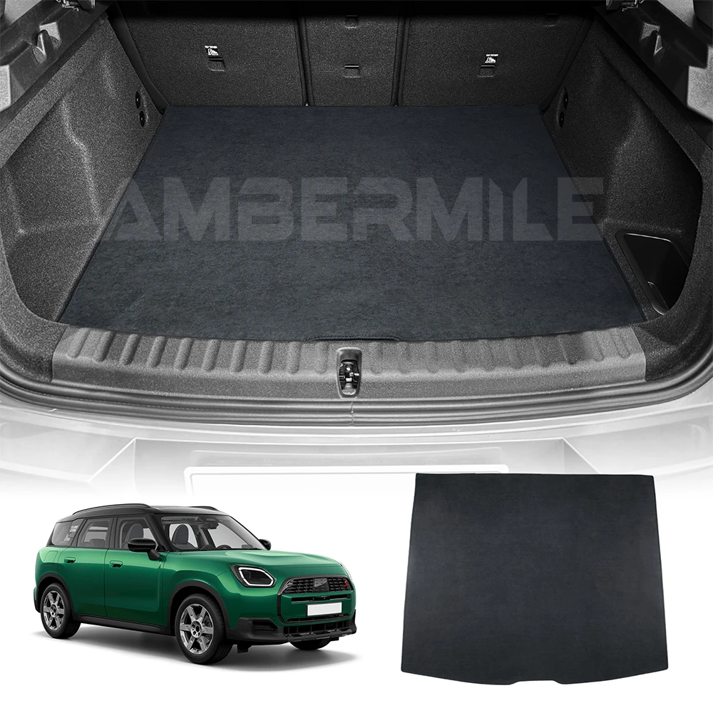 

Flannel for BMW Mini Cooper U25 Countryman 2024 2025 Car Rear Trunk Mat Anti-kick Pad Interior Protective Decal Accessories