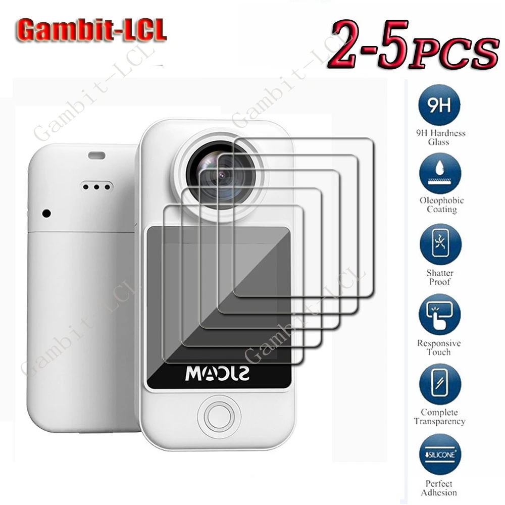 2PCS-5PCS 9H HD Tempered Glass For SJCAM C300 Pocket Action Camera Screen Original Camera Lens Screen Protector Cover Film