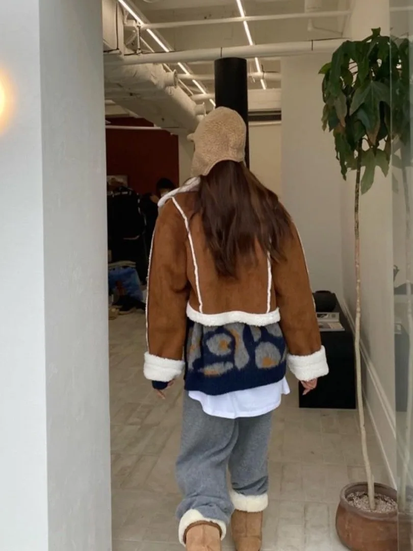 Winter Neue Hohe Kragen Gürtel Bule Zweireihige Taste ort Sle Leder Und Pelz Integrierte frauen Mantel Chic Hong Kong Sle...