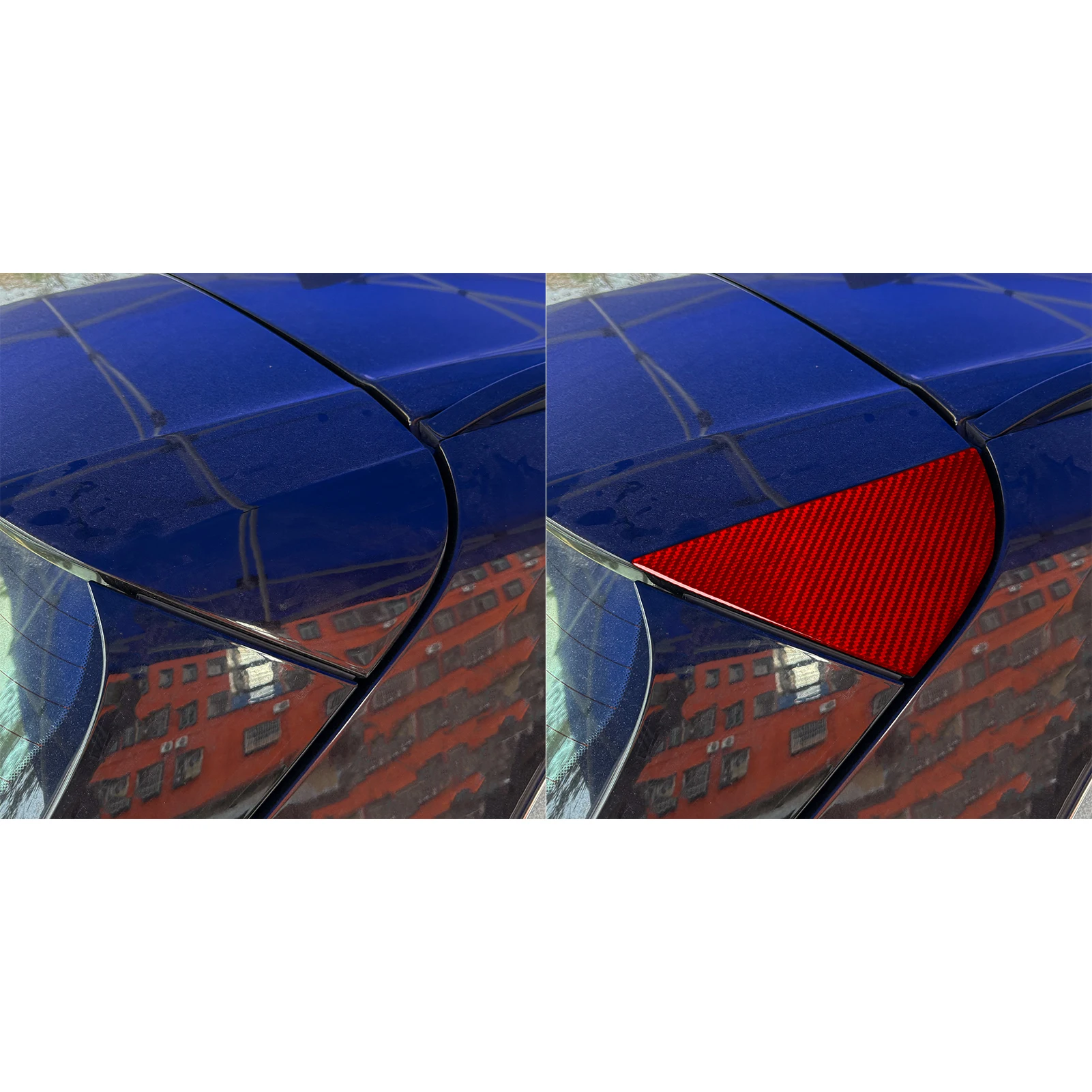For BMW X5 2014–2018 Car Rear Top Side Panel Cover Trim Red Real Soft Carbon Fiber Interior Car Accessories Decoration Stickers