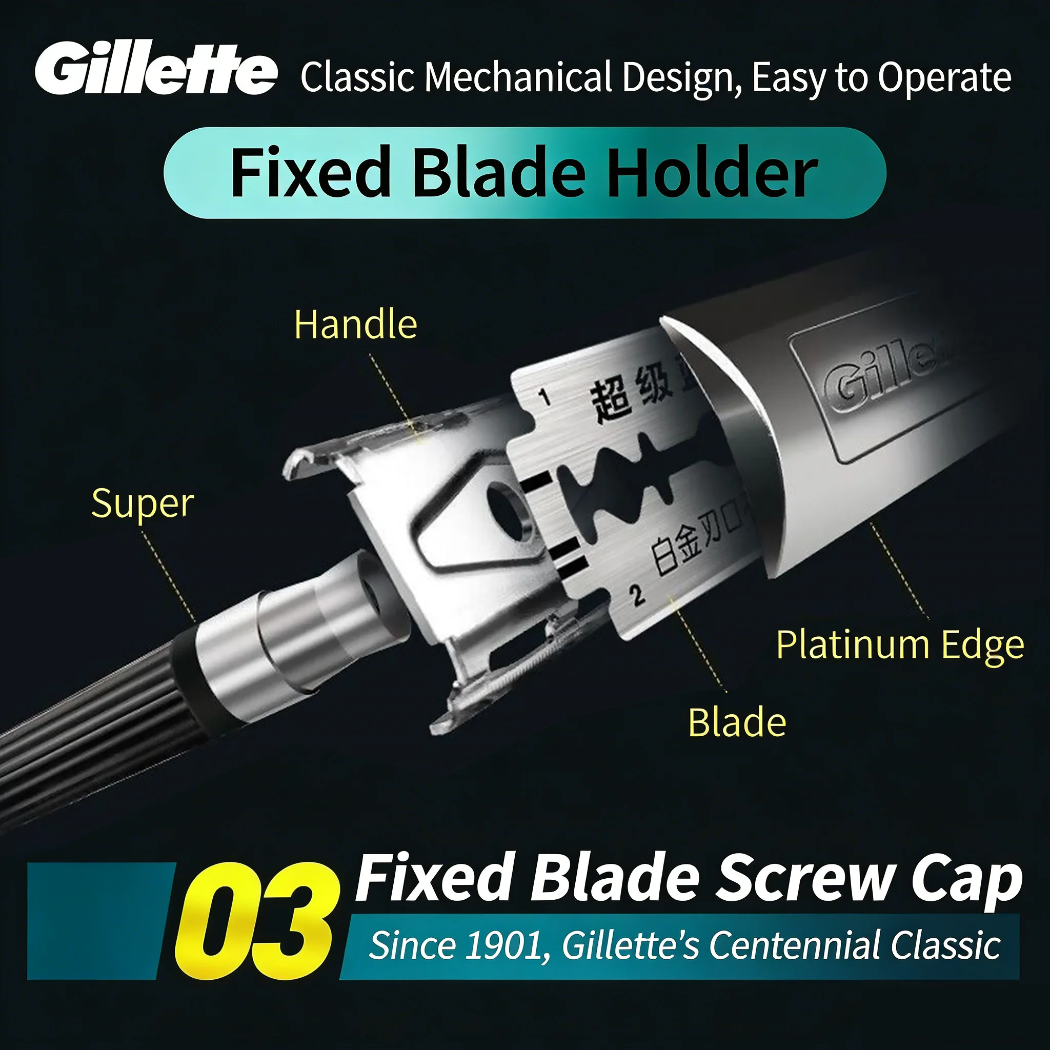 Navalha Gillette Super Blue pa - Straight Razor Safety avaliação e preço
