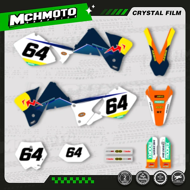 

MCHMFG мотоциклетная графическая фоновая наклейка для KTM SX SXF EXC 1998 1999 2000, номер имени на заказ
