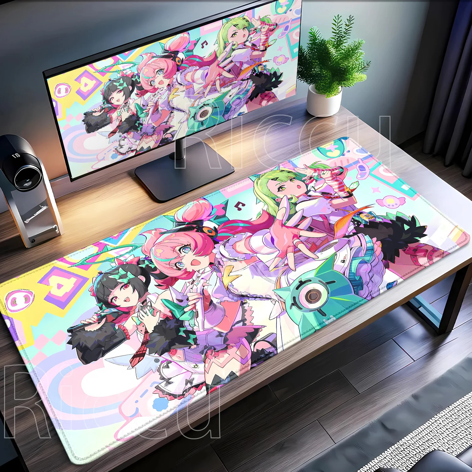 Mousepad Aria Sunna Nangong Yu‌ Anime Girl Overlock Mouse Pad Angels of Delusion AOD Keyboard Zenless Zone Zero ZZZ XXL Desk Mat