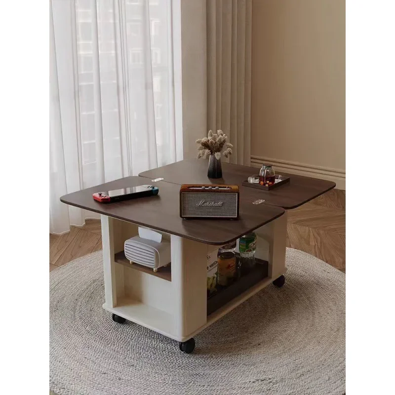 Sofá da sala de estar antigo multifuncional mesa de chá mesa de centro de canto de armazenamento