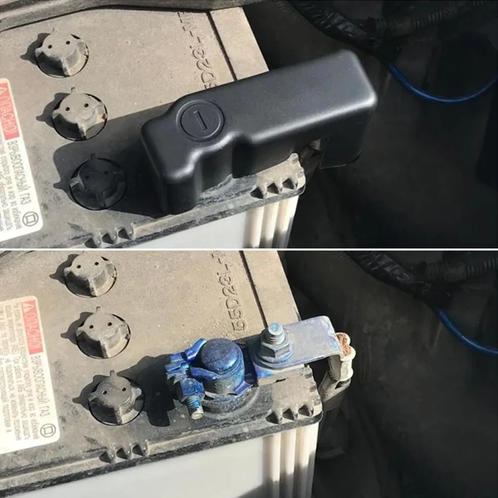 غطاء بطارية السيارة لتويوتا FJ لاند كروزر برادو 150 4 عداء لكزس GX460 GX J150 غطاء حماية طرفي القطب السلبي #2