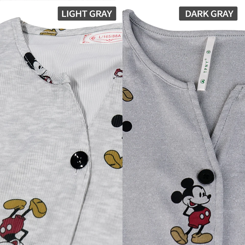 Cartoon Mickey Mouse Pyjama Lente Herfst Lange Mouw Dames Nachtjapon Set Leuke Thuis Nachtkleding V-hals Thuis Kleding