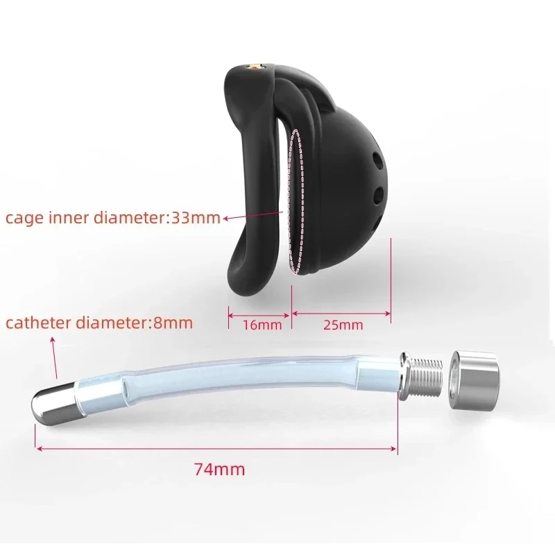 Pink Male Penis Chastity Cage Set Small Bird Chastity Cage Belt With Padlock 4 Cock Ring Penis Bondage Slave Man Sex Toy For Gay view 3