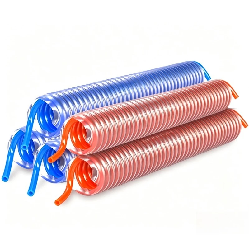 PU Spring Trachea Hose Air Compressor Air Pump High Pressure Telescopic Pneumatic Spiral Dust Gun Compressor Air Duct 8mm