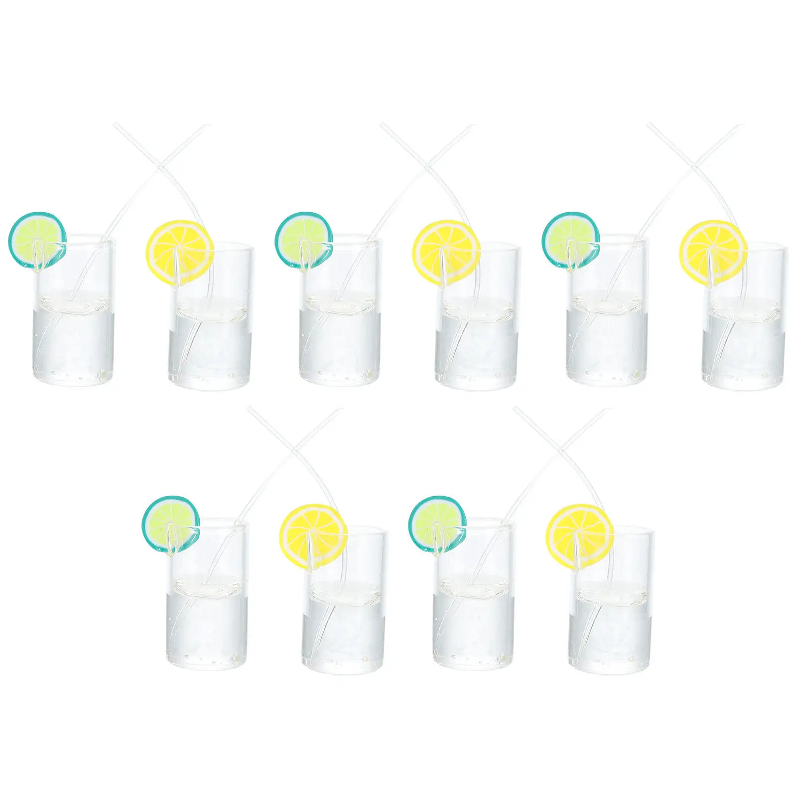 

10Pcs Mini Lemonade Cup Decorations Premium Realistic Bright Lemonade Ornaments for Mini House DIY Crafts Desktop Photo Prop