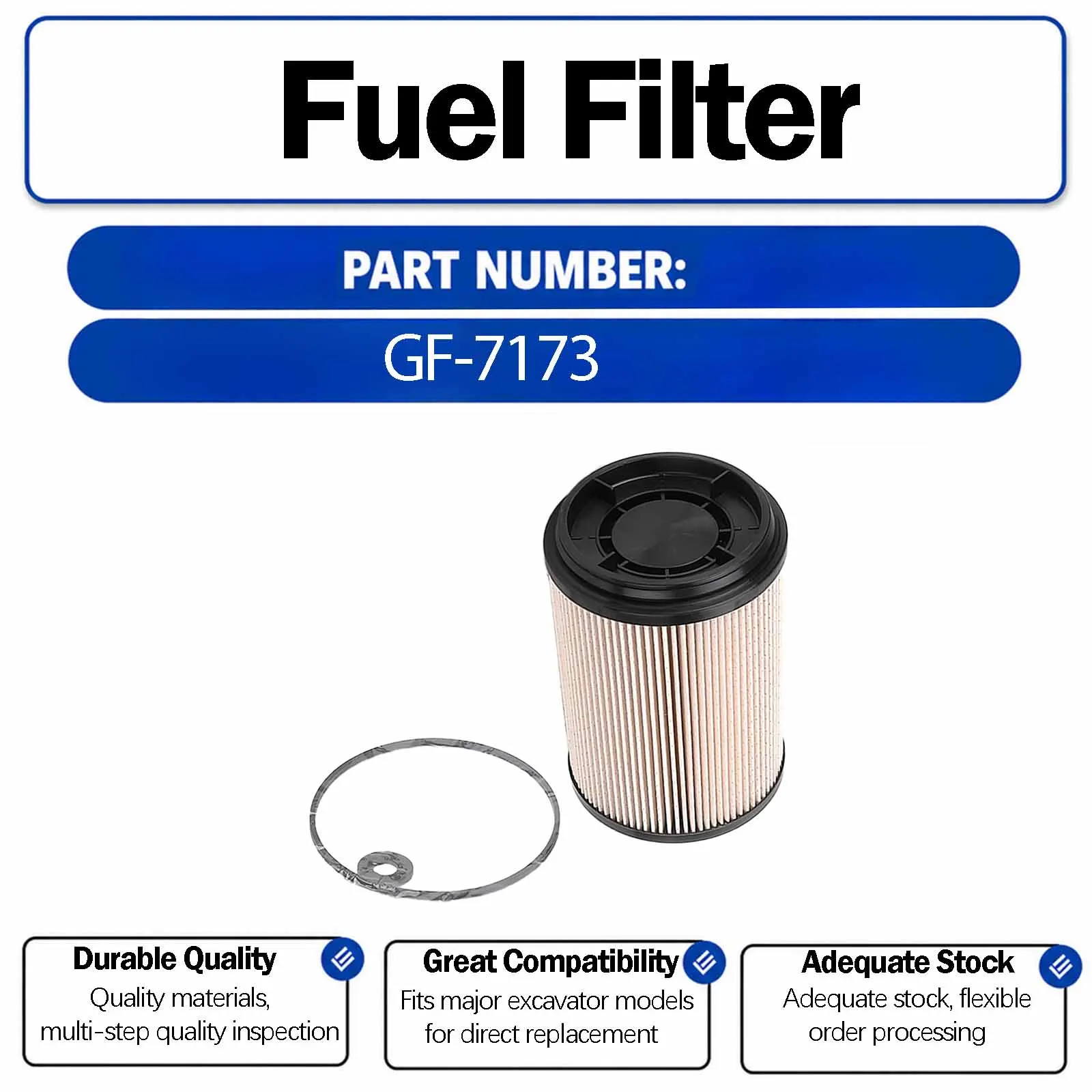 Fuel Filter 60307173 For Sany SY135C SY135C-10 SY125C SY60C SY55U SY215-10 SY225H SY245-10 SY305C-9H SY245H SY265C SY265C-10