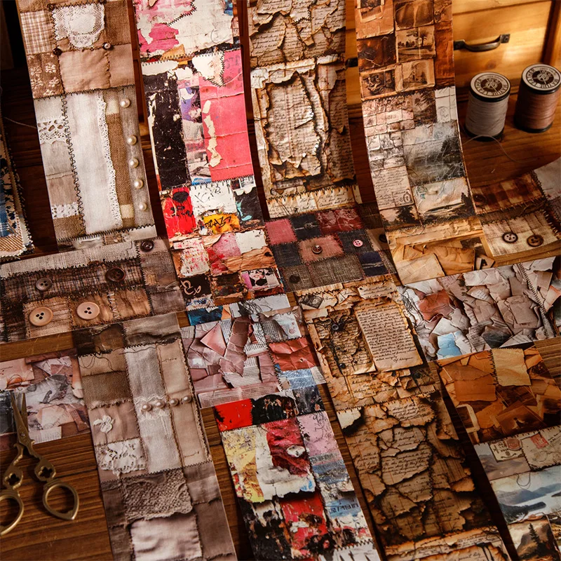 

1 рулон/2 рулона, серия Tailor Shop, лента Washi, 6 видов конструкций, винтажная тема, украшение для скрапбукинга, коллажа, рулон с принтом