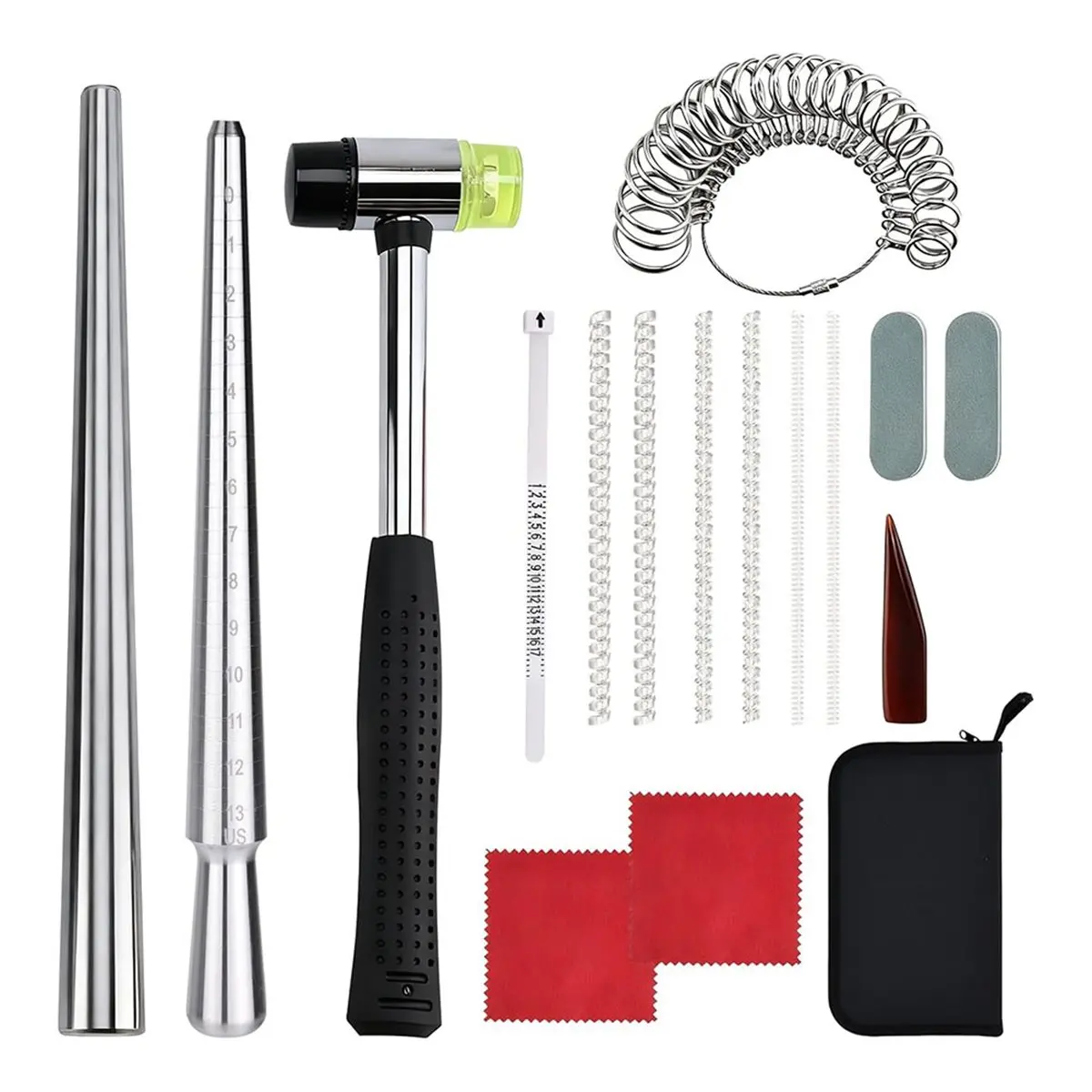 2026 New Ring Sizer Measuring Tool,Steel Ring Mandrel for Ring Making,Ring Sizer Mandrel,Ring Size Measuring Tool Set
