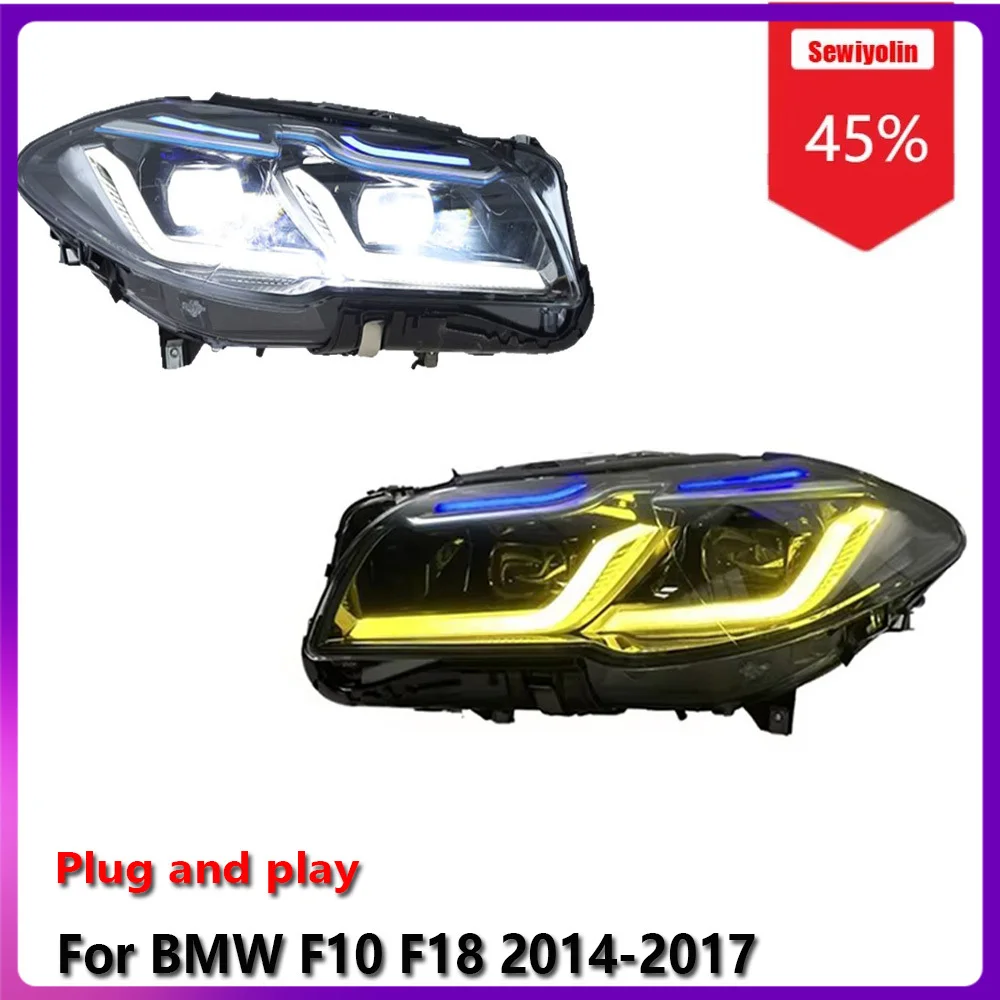 

Car LED Headlight Accessories For BMW F10 F18 2014-2017 Dual-color DRL Brake Turn Signal Lamp Plug And Play