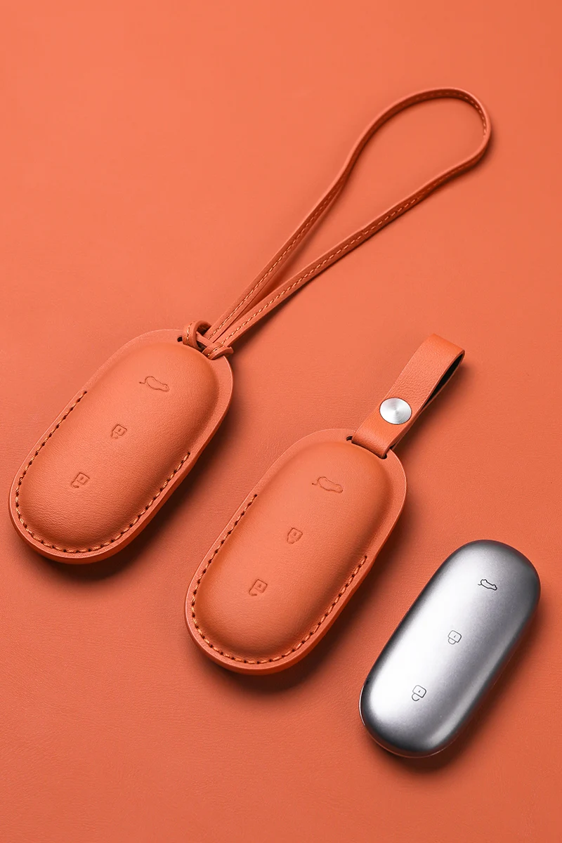 Leather Car Key Case for 2022 2023 2024 Li Lixiang L9 L8 L7 Leading Ideal Smart Key Case Protection Cover Accessories