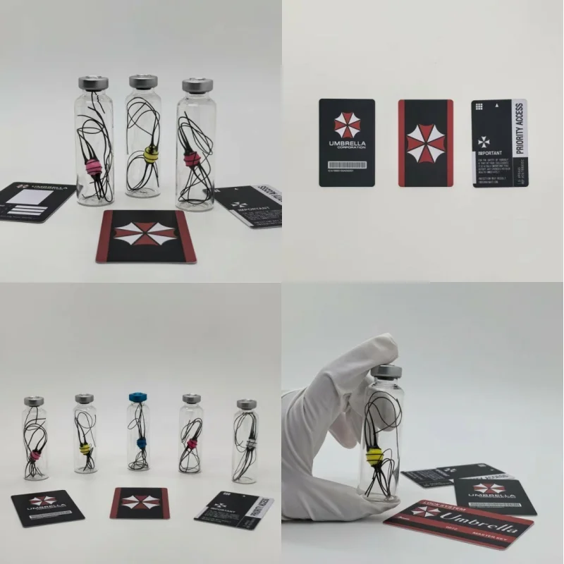 

Биологическая опасность Resident Evil Parasite Вирус Образец бутылки Модель Украшение Подарок фанатам Многоцветный Немолод и карточная игрушка