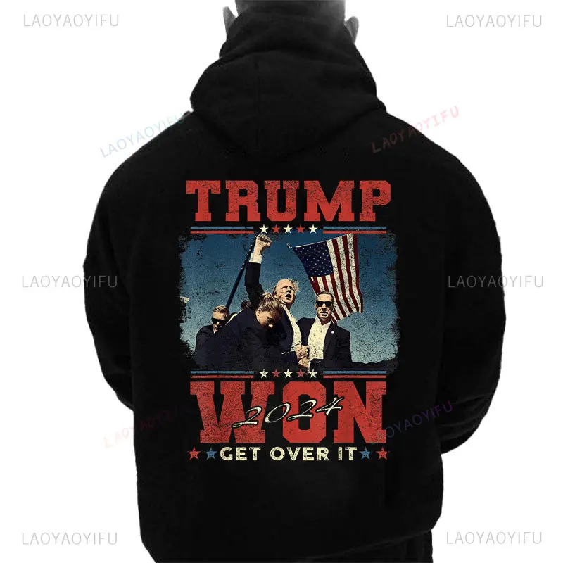 Trump Inauguration Day January 20TH 2025 Unisex Hoodie 2024 Christmas Trump Streetwear We Won Hooded Celebrate Pullovers