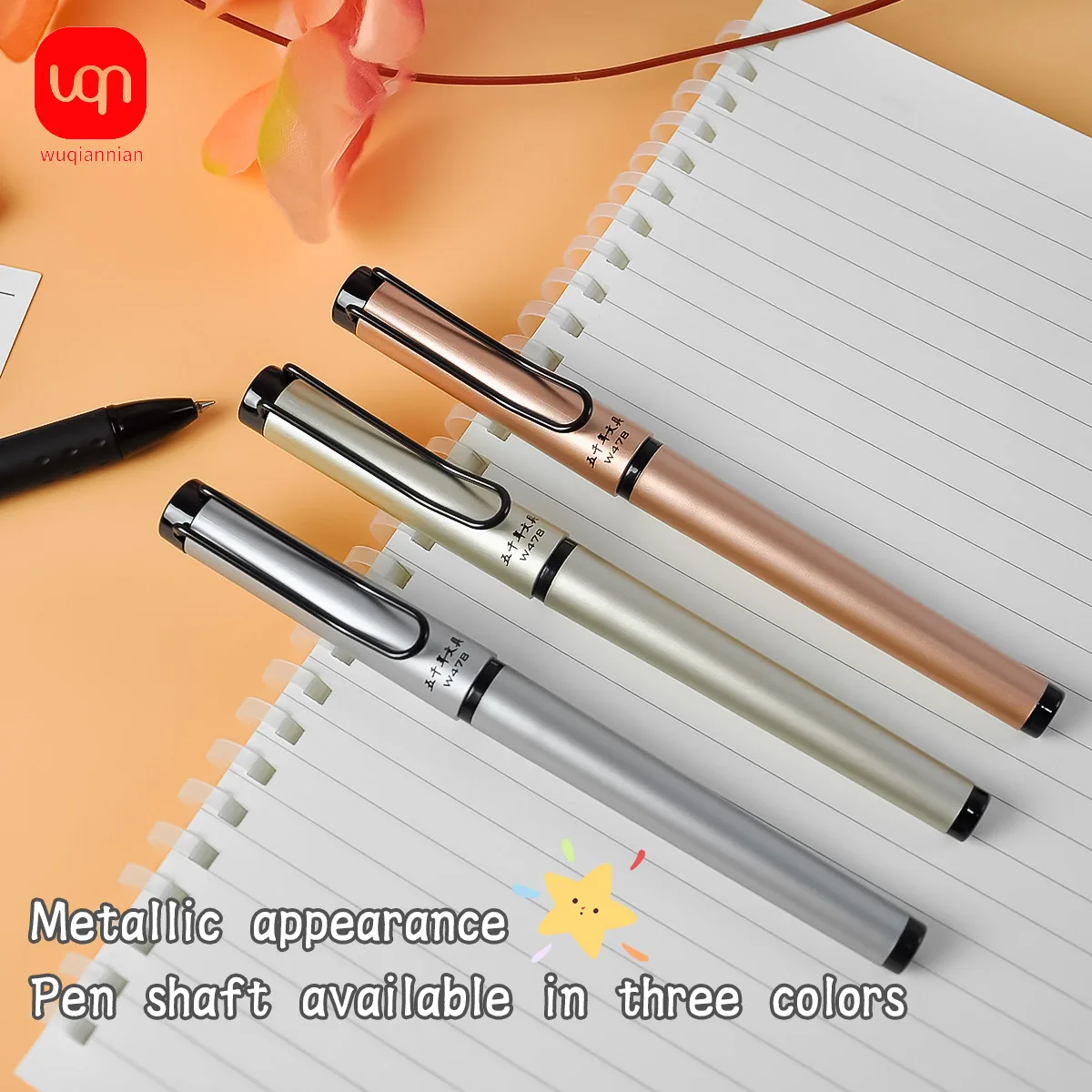 WQN-3/6/12PCS Matte Gel Pen 0.5mm Black High-Quality Signature Pen Black Ink Office And Bookstore Store Supplies