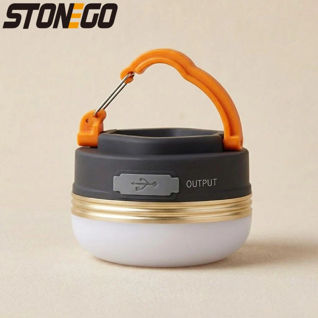 

1800mAh Rechargeable LED Camping Lantern 300LM Brightness Portable Tent Light with Magnet Base 4 Lighting Modes Outdoor Use