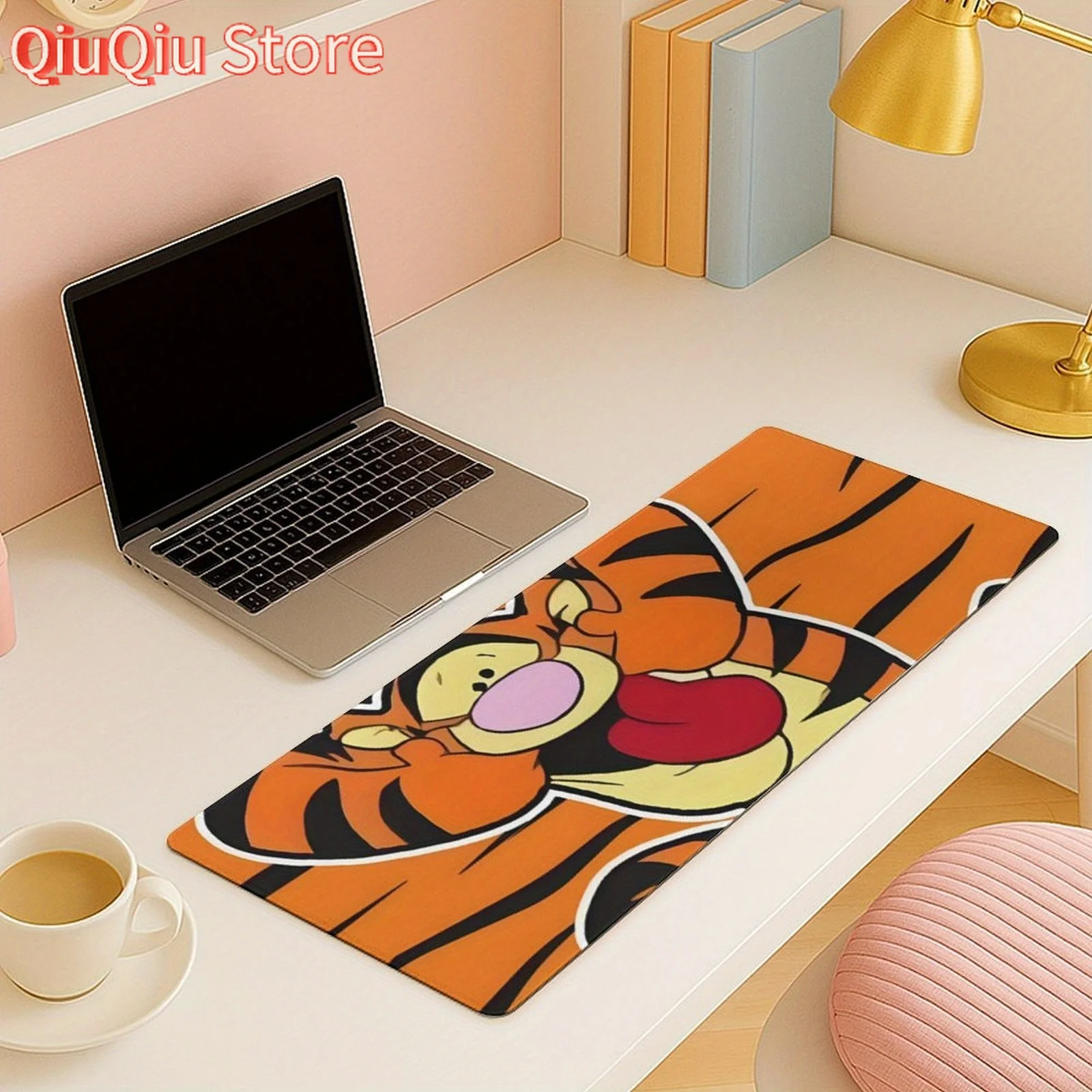 لوحة ماوس كبيرة من Winnie the Pooh & Tigger - حصيرة مكتب مطاطية غير قابلة للانزلاق للاستخدام المنزلي في المكتب والألعاب والمنزل - تصميم كرتوني لطيف مع #1