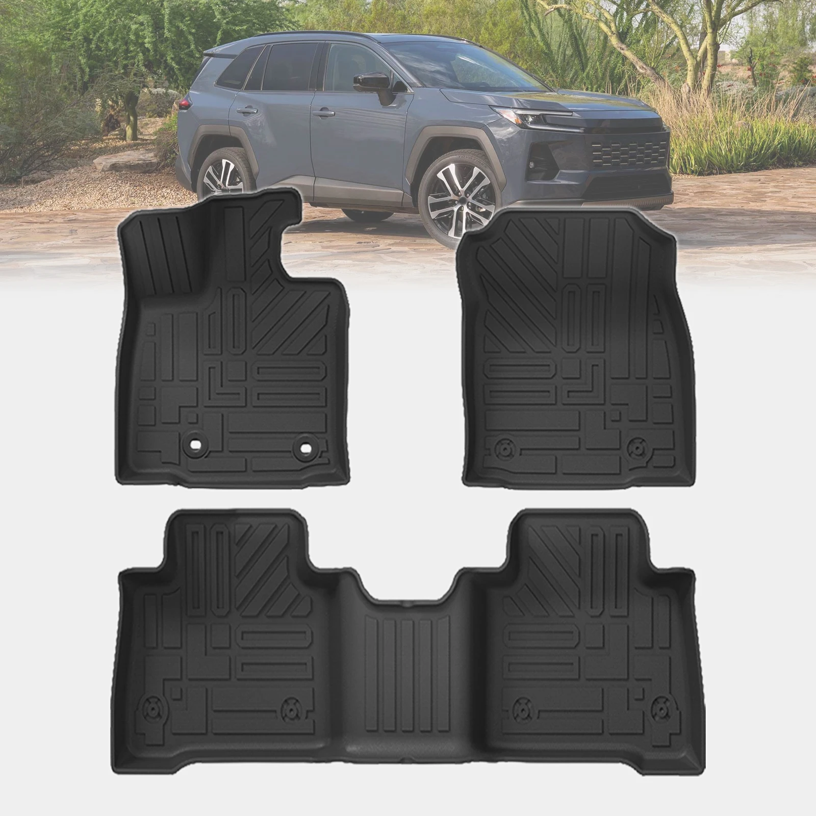 

for Toyota RAV4 2026 2027 Dustproof Easy Clean Car floor Mats TPE pad Material Non-Slip Interior Parts car Accessories