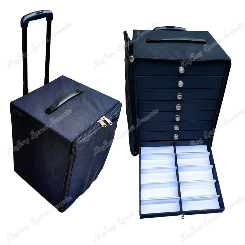 

Mobile Vertical Cabinet Storage Trolley Case for 120 Optical Frame and 80 Sunglass Samples