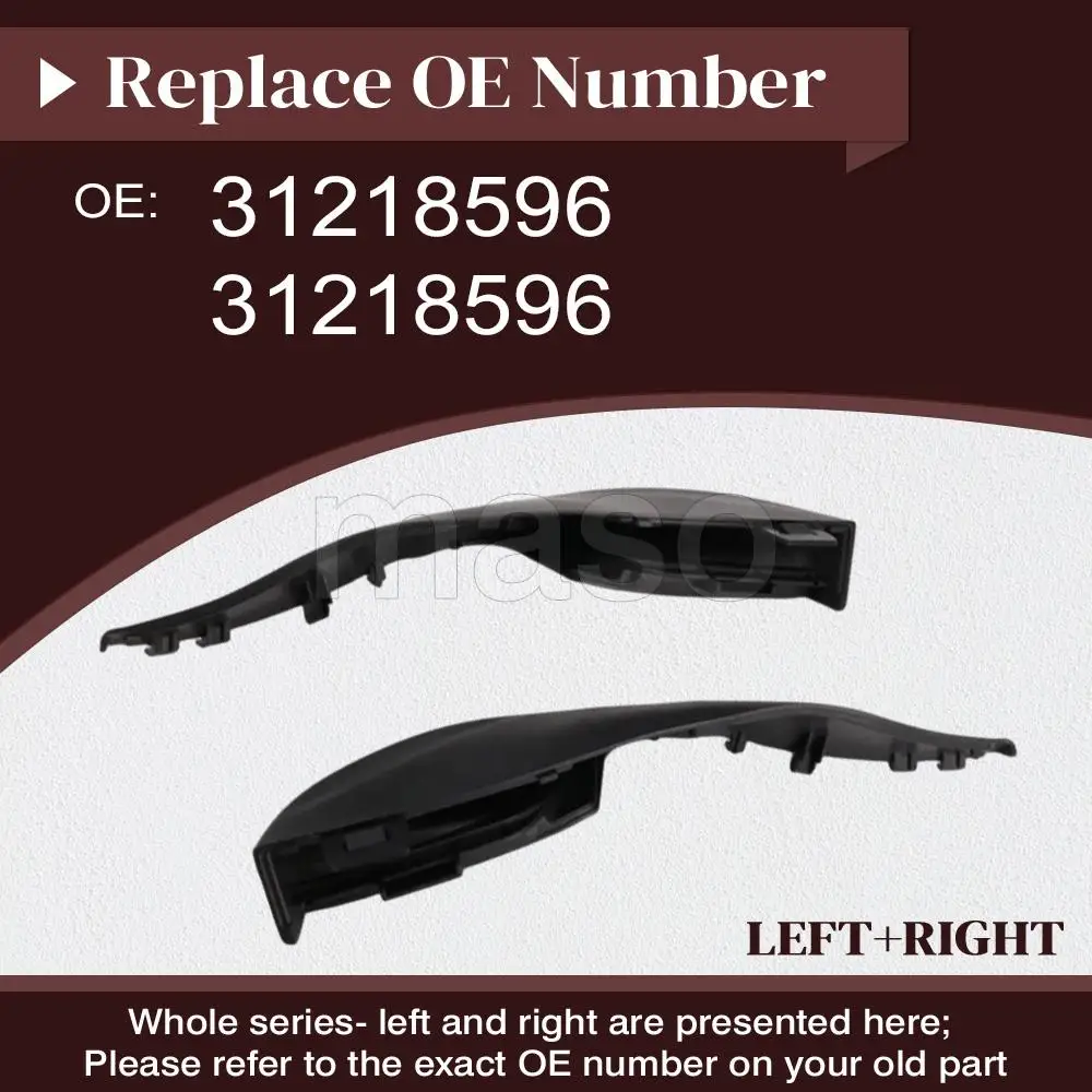 2 قطعة غطاء لوحة القلنسوة الأمامية غطاء الصرف الزجاج الأمامي لفولفو S80 2007-2016 V70 2008-2016 S80L 2009-2015 31218596 31218596