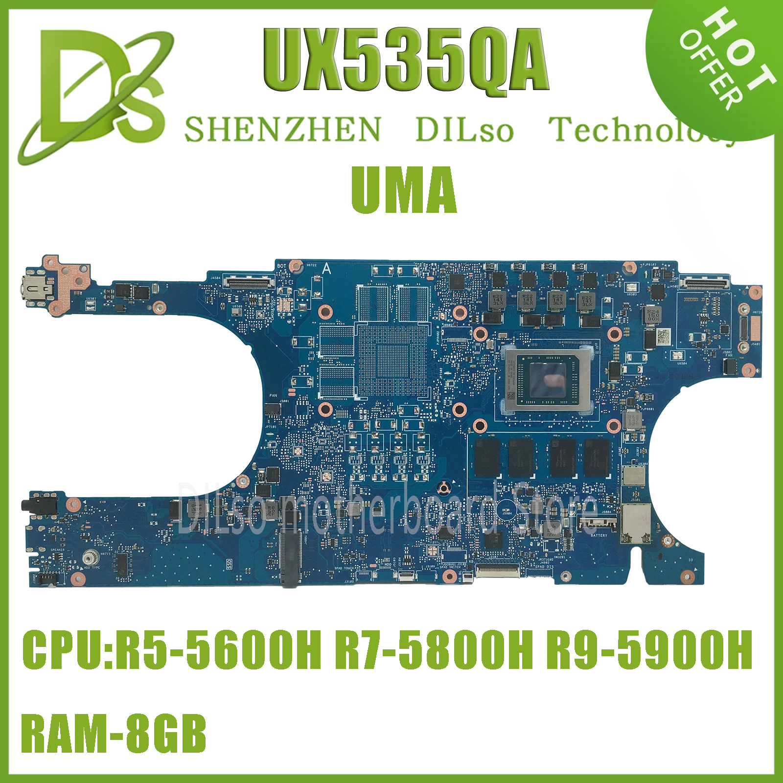 KEFU Mainboard For ASUS UX535QE UM535QA BM535QE UM535QE UX535QA UX535Q UM535Q BM535Q Laptop Motherboard R5 R7 R9 8GB/16G/32G-RAM