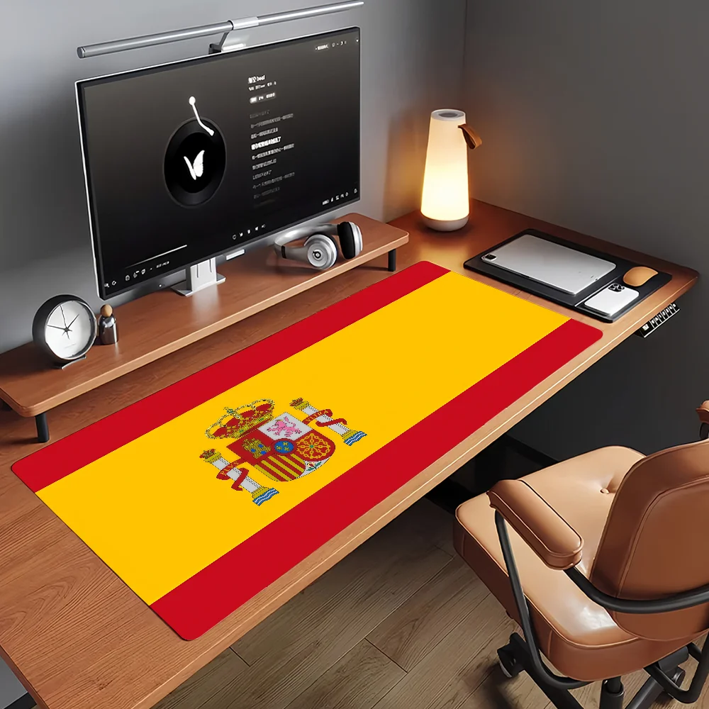 Flag of Espana Spainish Spain Mouse Pad Non-slip Rubber Gamer Balance Computer Mat Decoracion Deskmat Laptop Office Large