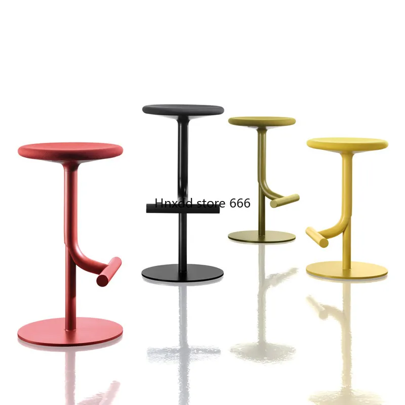 Modern Italian FRP Metal High Stool Sales Office Model Room Leisure Bar Chair