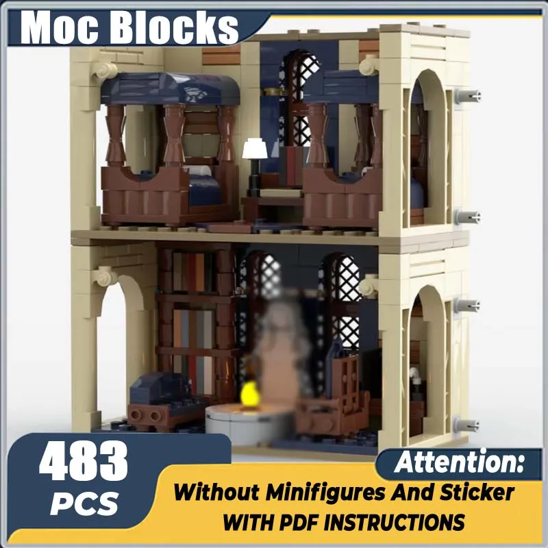 

Moc Famous Movie Building Blocks Model Ravenclaw Public Lounge Technology Module Building Blocks Gift Toys DIY Set Assembly