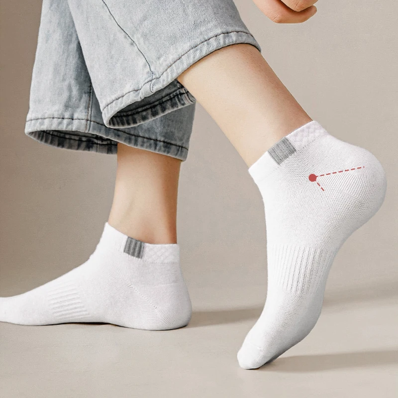 Summer Men Cotton Short Socks Fashion Breathable Boat Socks Comfortable Casual Socks Male Sweat-absorbing Tube Sock