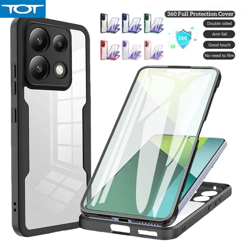 

Luxury 360 Full Protection Case For Xiaomi Poco X6 Pro Full Screen PC Protector Cover For PocoX6 PocoX6pro Poko Little X 6 X6Pro