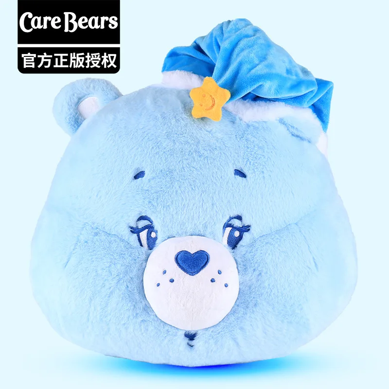 Miniso Kawaii Echte Cartoon Zorgberen Zorgberen Grote Hoofd Slaperige Beer Schattig Pluche Kussen Pop Kussen Speelgoed Pop Kindercadeau