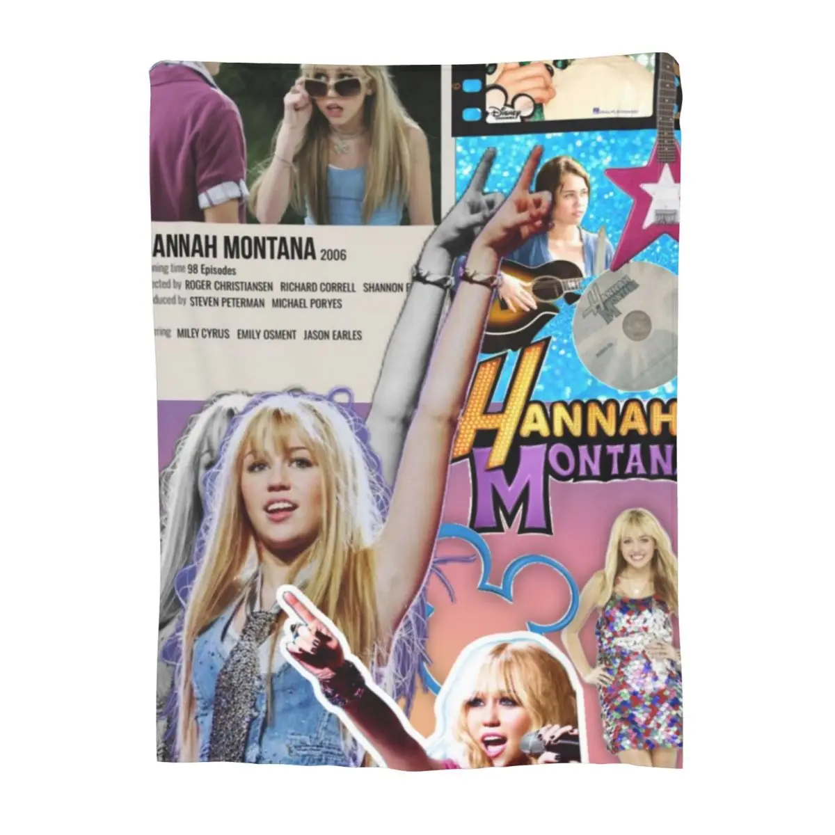 Hannah Montana Blanket Flange Textile Decor Portable Super Soft Throw Blankets for Home Office Plush Thin Quilt
