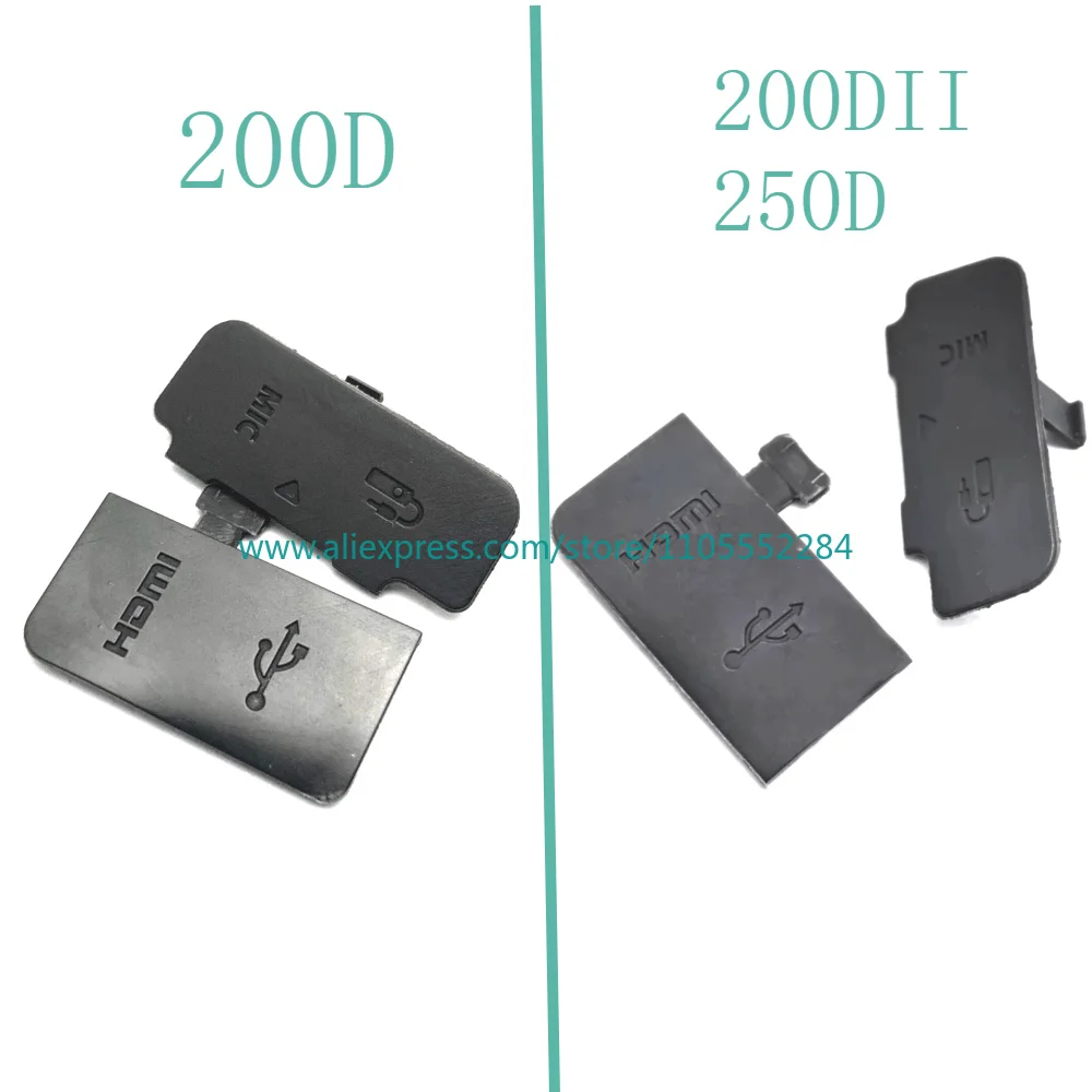 New HDMI-compatible MIC USB Rubber Cover Unit For Canon EOS 200D 200DII 250D Camera Repair Part