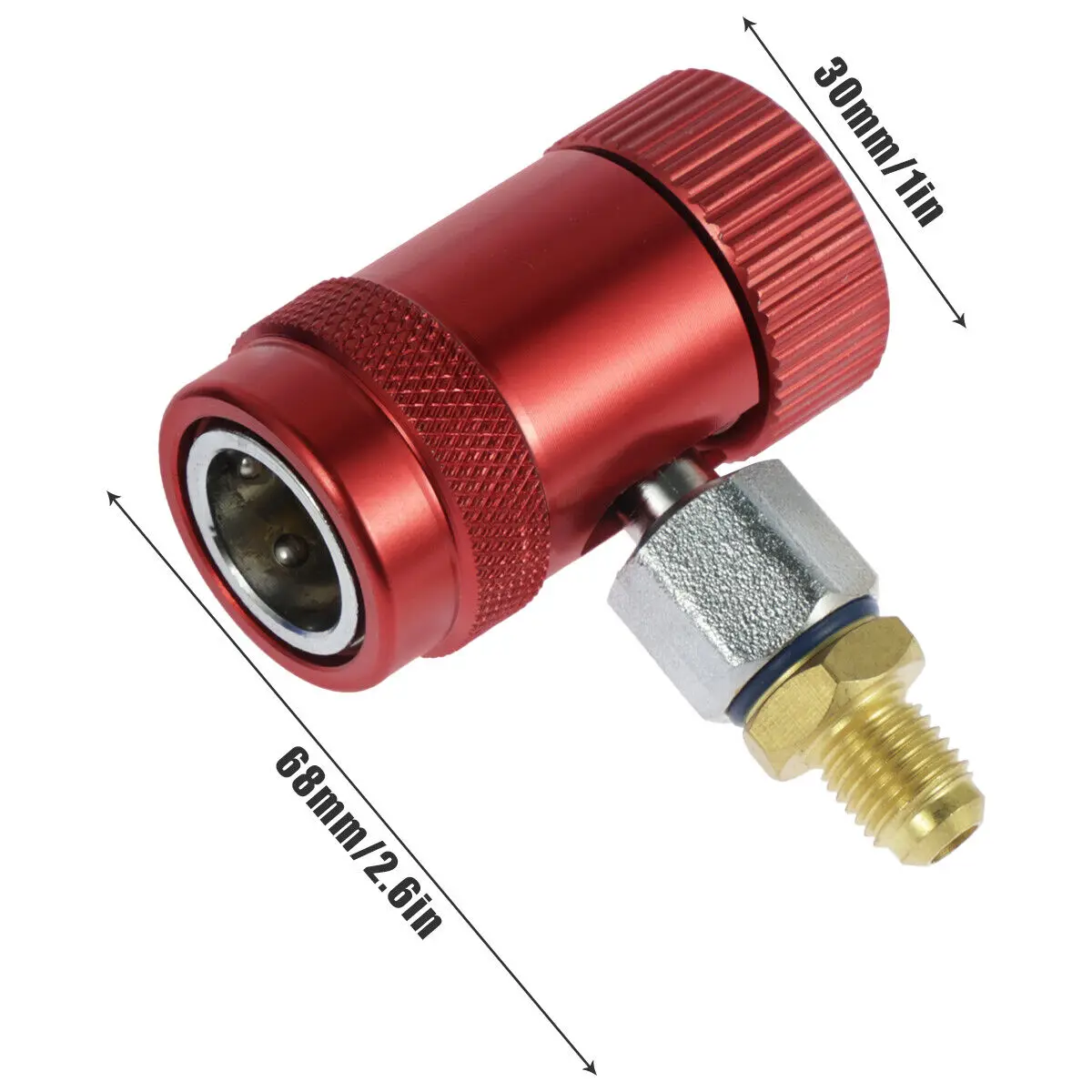 2Pcs For R1234yf Quick Coupler Connector Adapter Air Conditioning Refrigerant Car Repair Tool