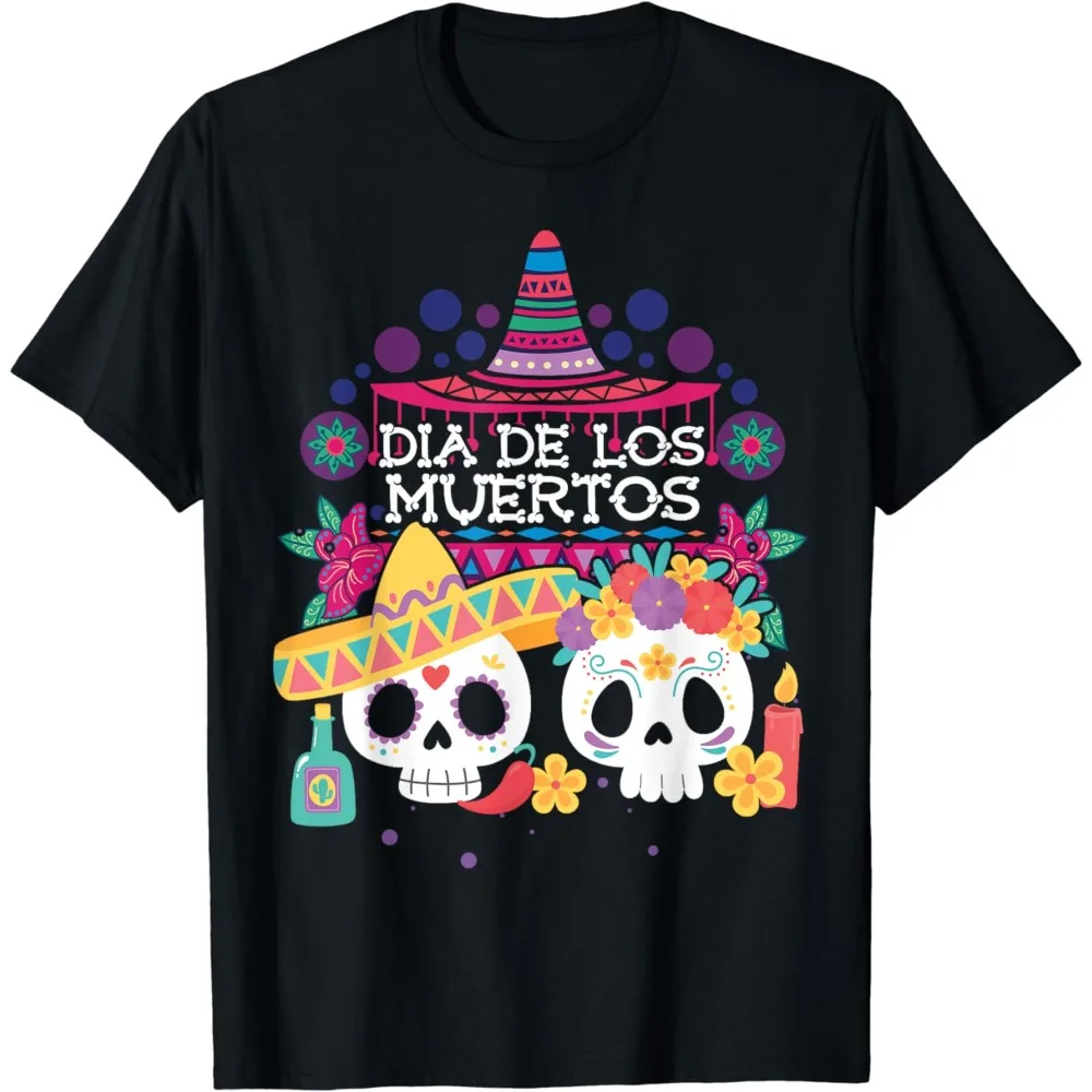 

Dia De Los Muertos Sugar Skull Mexican Holiday T-Shirt for Women Men