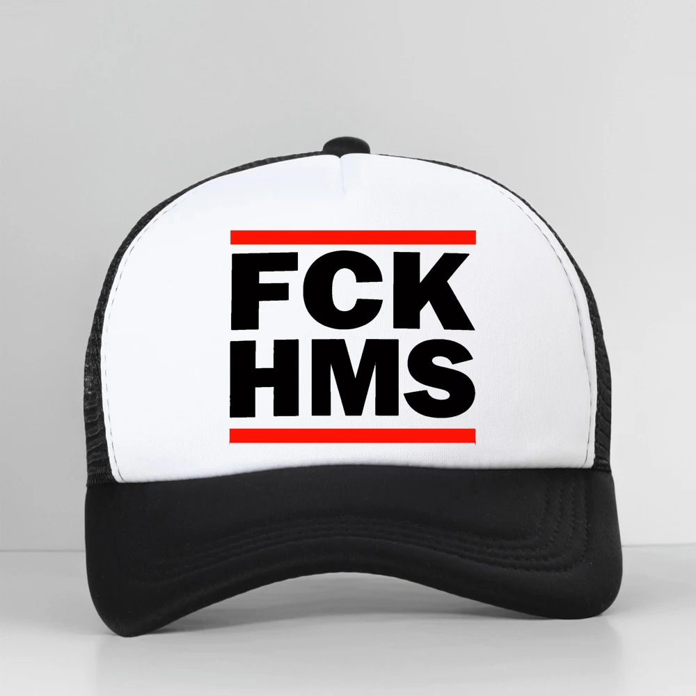 FCK HMS Sports Fans Custom Plain Cute Men Baseball Cap Outdoor Summer Casual Mesh Breathable Trucker Hat
