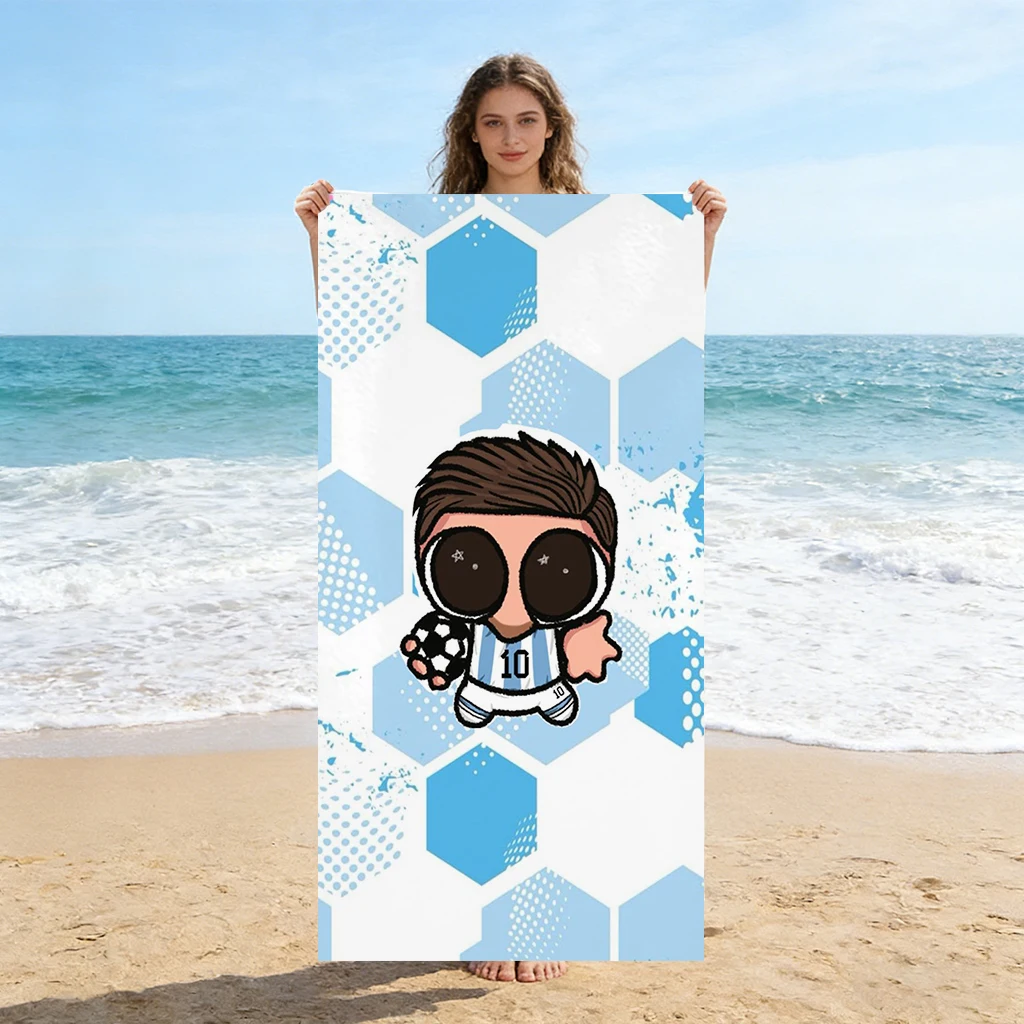 1pc No.10 Soccer Athlete Messi Beach Towel Large Quick-drying Towel For Beach Pool Yoga Gym Relax at Home Towel Gift for Friends